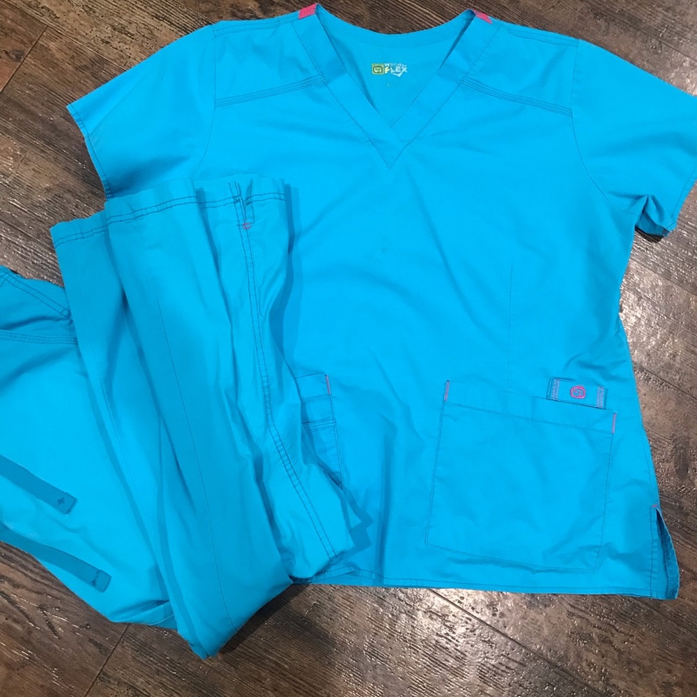 Blue scrub set